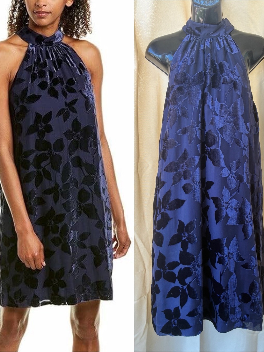 NWT Trina Turk Medium Wish Velvet Burnout Shift Dress Deep Purple